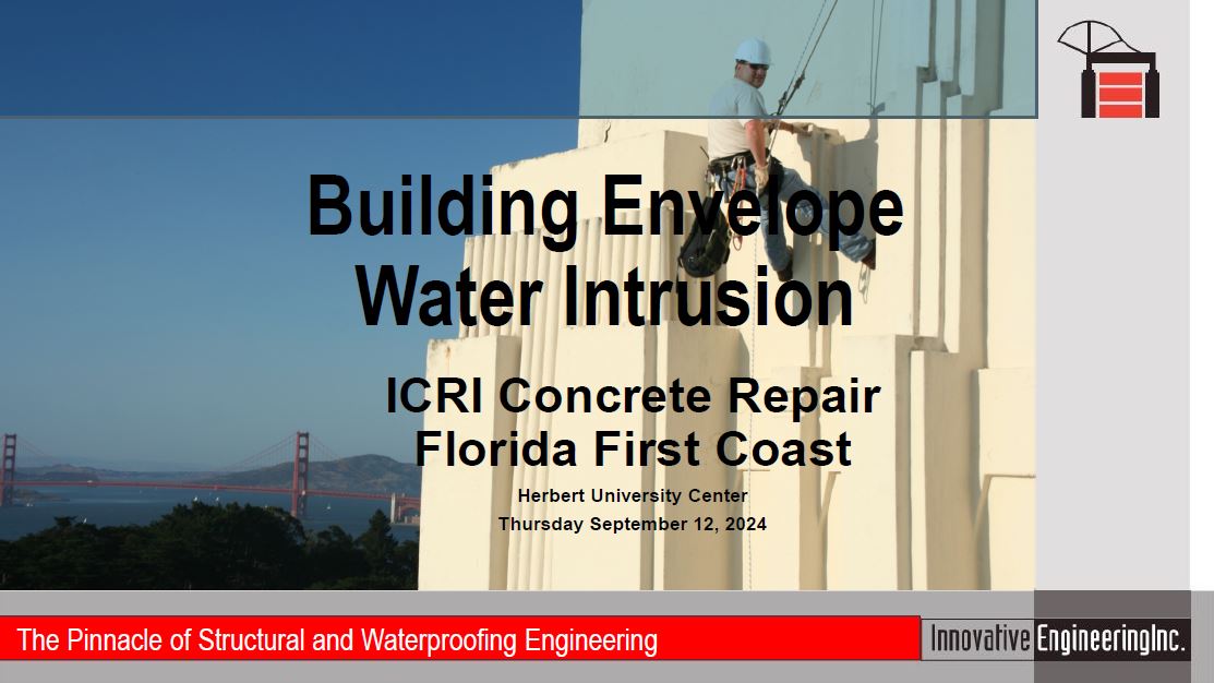 Building Envelope Water Intrusion - ICRI Concrete Repair