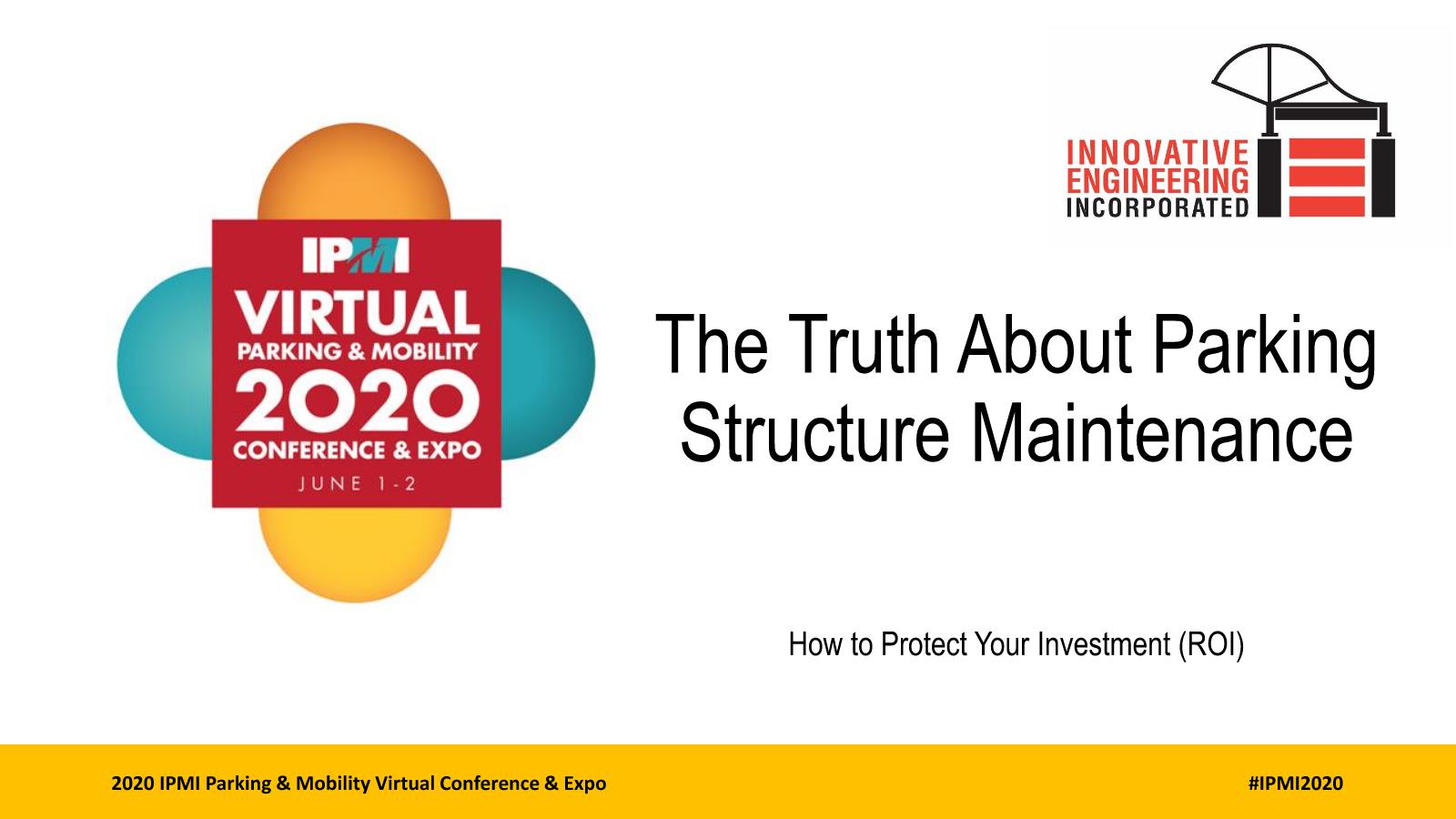 The Truth About Parking Structure Maintenance - How to Protect Your Investment (ROI)
