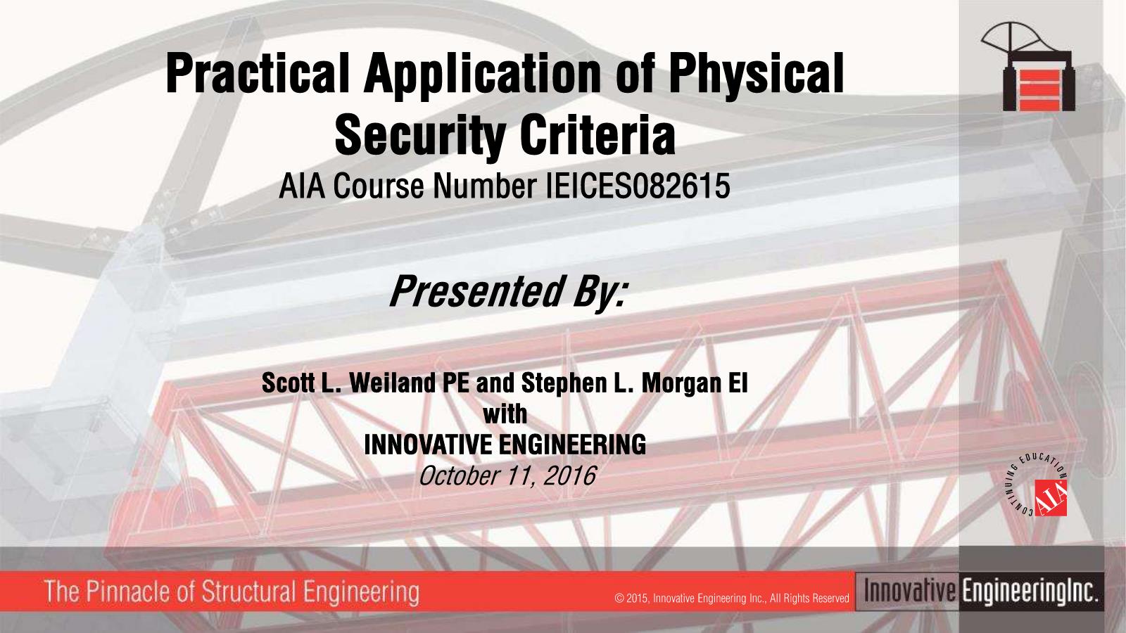 Practical Application of Physical Security