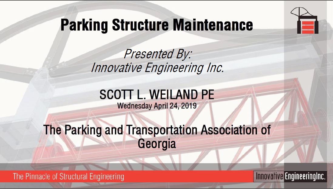 Parking Structure Maintenance - Florida Parking and Transportation Association