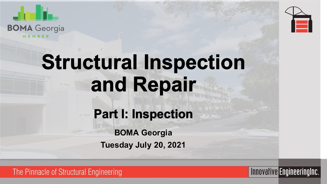 Structural Inspection and Repiar - Part 1: Inspection